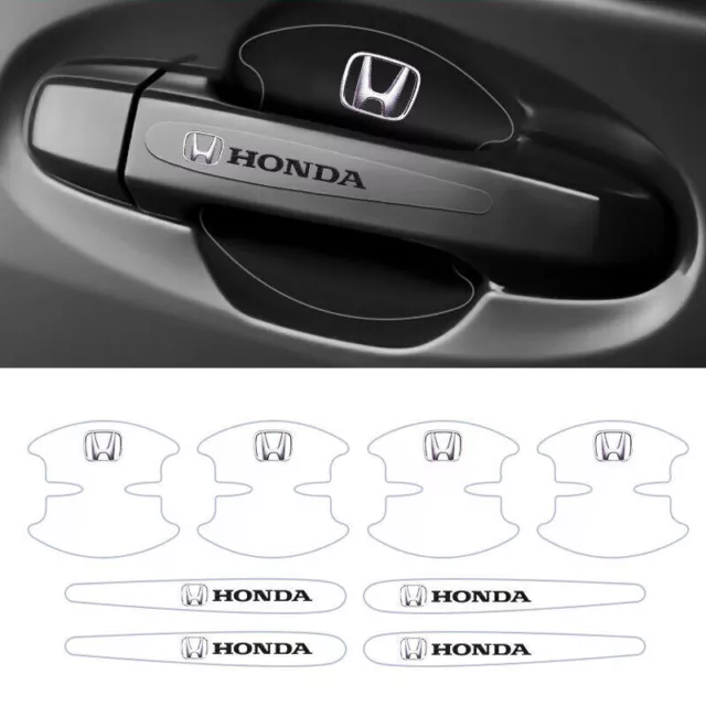 8pcs Invisible Car Door Handle Scratches Sticker Protector Film Decal for Honda