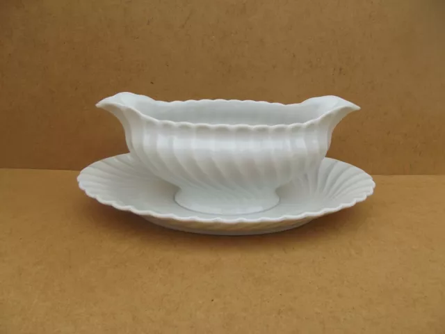 Haviland saucière en porcelaine blanche Haviland France Limoges modèle Torse