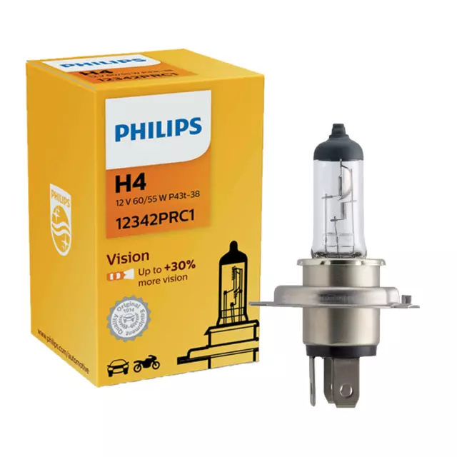 H4 Philips Vision 12V 60/55W +30% Xtreme Guter Preis 1 - 100 Stück 12342PRC