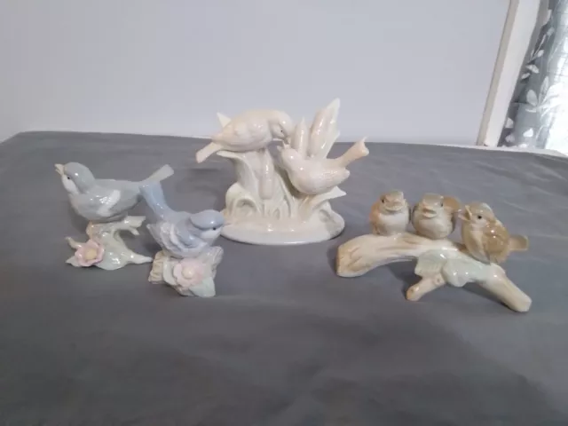 Vntg. OTAGIRI, ARDALT & GEORGE GOOD - 4 Fine Porcelain figurines of Birds Glazed