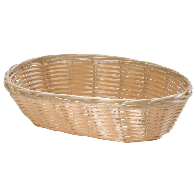 TABLECRAFT PRODUCTS COMPANY 1174W Handwoven Basket,Oval, Natural,PK12