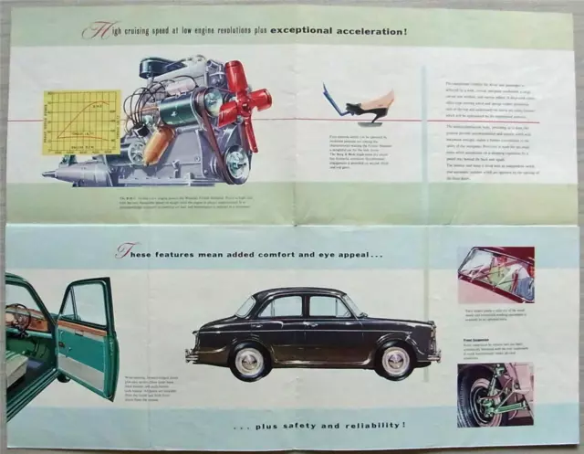 WOLSELEY FIFTEEN HUNDRED 1500 Car Sales Brochure Aug 1958 #H&E 5874 3