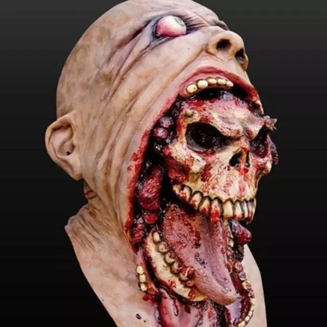 Maschera Horror per Halloween mostro zombie carnevale scheletro teschio adulti