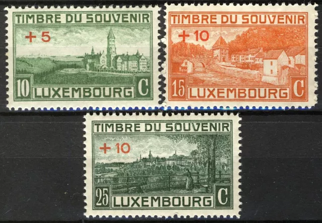 Luxembourg 1921, Erection of a War Memorial set MNH, Mi 137-139