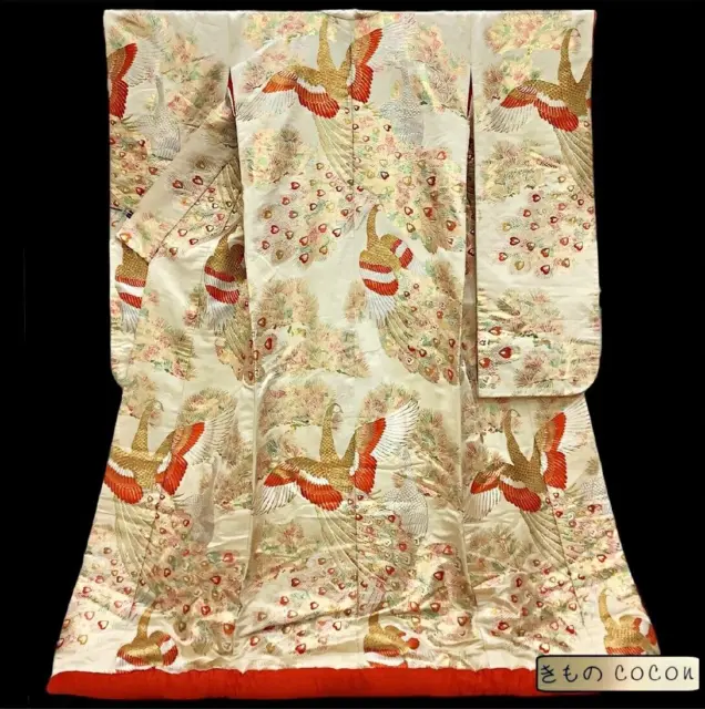 Japanese Kimono Uchikake Wedding Pure Silk  japan 852