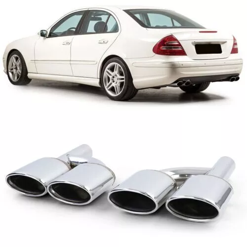 Terminali di scarico sportivi in ​​acciaio inox per Mercedes W204 W211 W164 W166