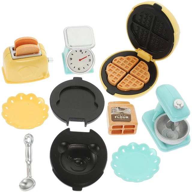 Dollhouse Cooker Toy Baking Set Toaster Tiny Blender Micro Toys
