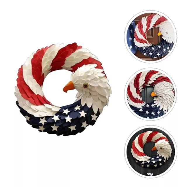 Front Door Wreath Decoration Home House Decorations for Flag