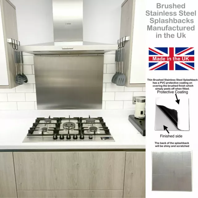 UK MADE Splashback Kitchen Cooker Splash back Hob Wall Back Plate Wall  Protector