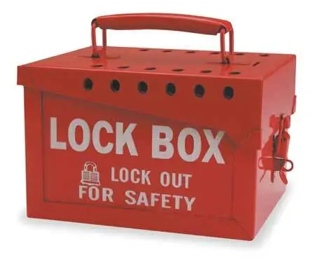 Brady 51171 Group Lockout Box,13 Locks Max,Red