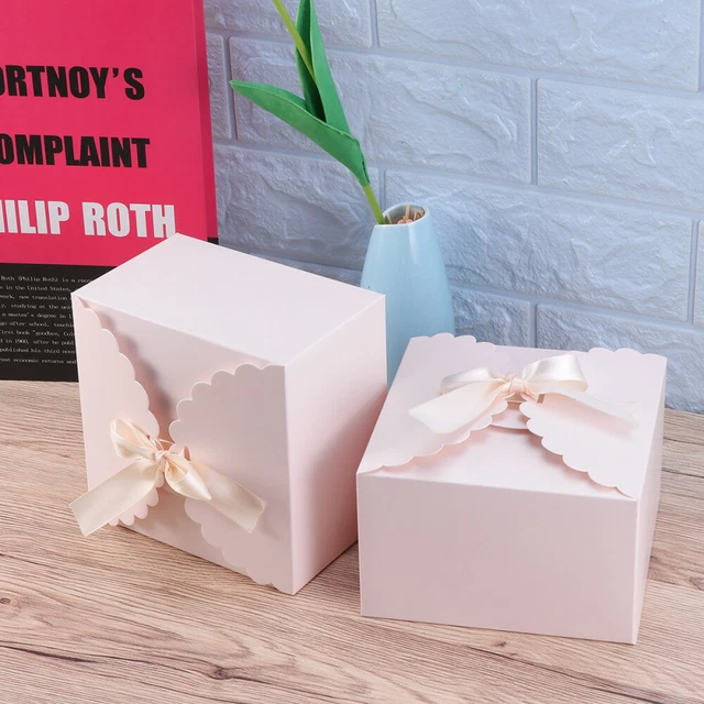 15 Pcs Boîte à bonbons en papier Cadeau de couleur unie traite des collations