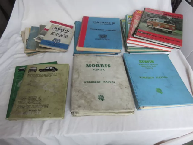 Bundle of 19 Vintage Car Workshop and Owners manuals - Austin, Rover, Hillman... 3