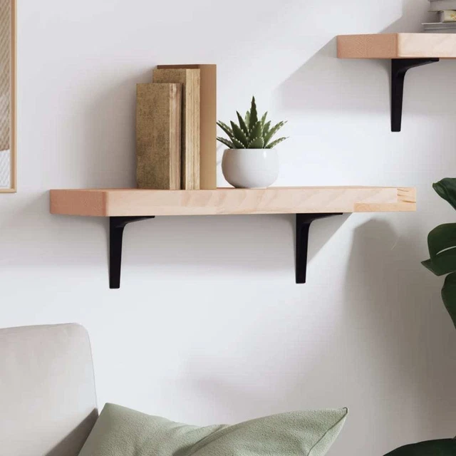 Vidaxl Mensola a Parete 60x20x4 cm in Legno Massello di Faggio