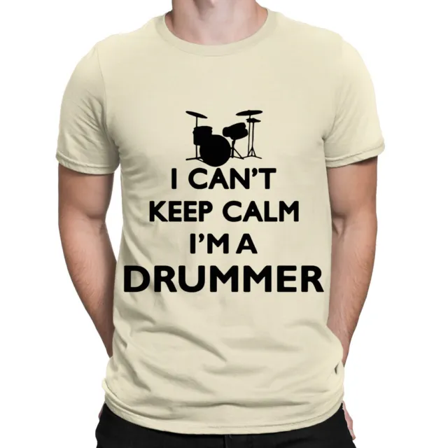 T-shirt da uomo batterista Keep Calm | lettore musicale nastro stampato