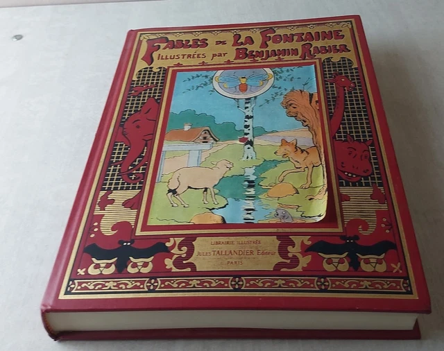 Ancien livre, Fables de la Fontaine illustrées Benjamin Rabier, Tallandier 1999