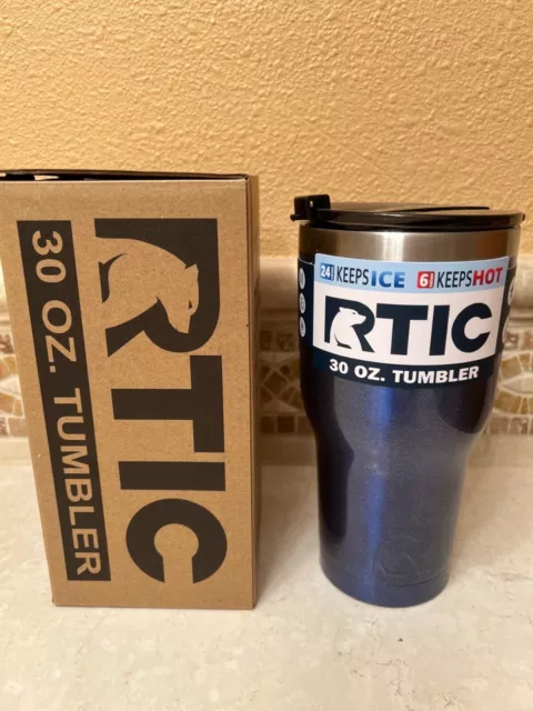 Rtic Stainless Steel Tumbler Pacific Glitter 30 oz with Splash Proof Lid NEW!
