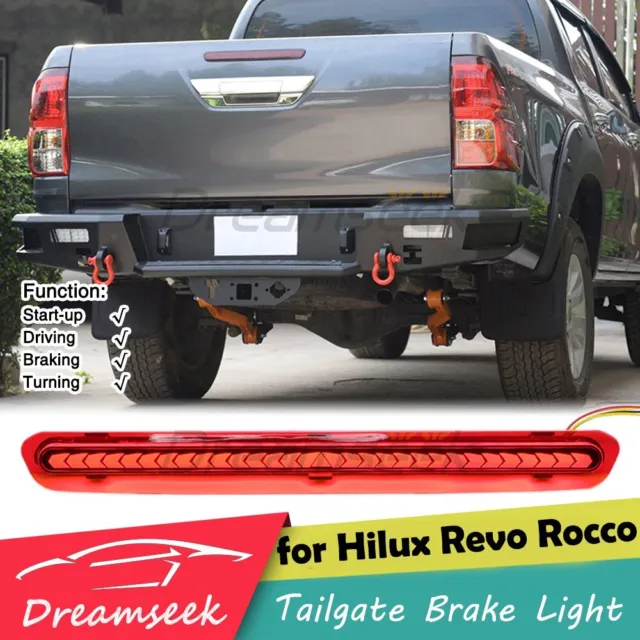 LED Tailgate Brake Light for Toyota Hilux Revo Rocco 2015-2022 Rear Lamp w/ Turn