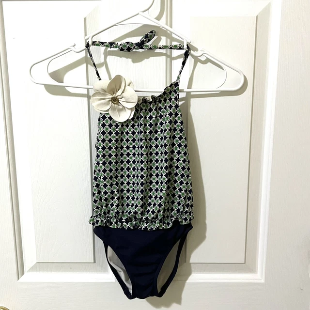 Janie And Jack Girls City By The Sea Print Swimsuit Size 3