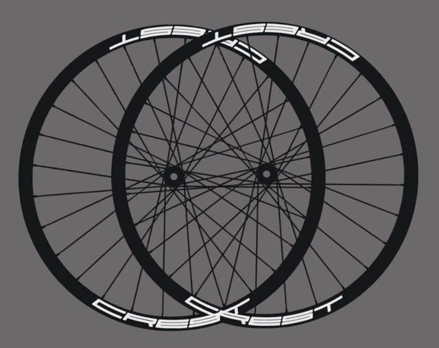 Felgen-Aufkleber-Set Für Fahrrad – 26-29 Zoll, Komplett Für 2 Räder, Glänzendes PVC, Design L018 (Weiß)