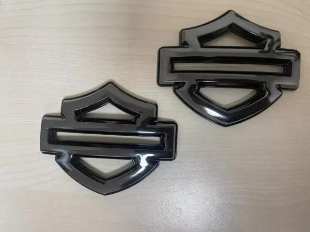 Harley Davidson CVO Emblems, Black & GunBlack, sized for Gas Tank!