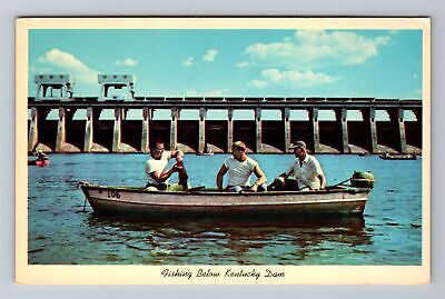 KY- Kentucky, Fishing Below Kentucky Dam, Vintage Postcard