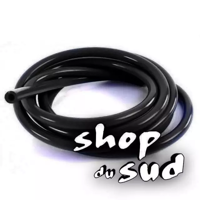 DURITE D'ESSENCE SILICONE DE COULEUR NOIR  DIAMETRE 4MM X 8MM  Auto / Moto