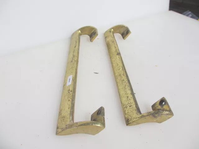 Vintage Brass Door Handles Shop Pulls Old Pub Cinema Art Deco 12"