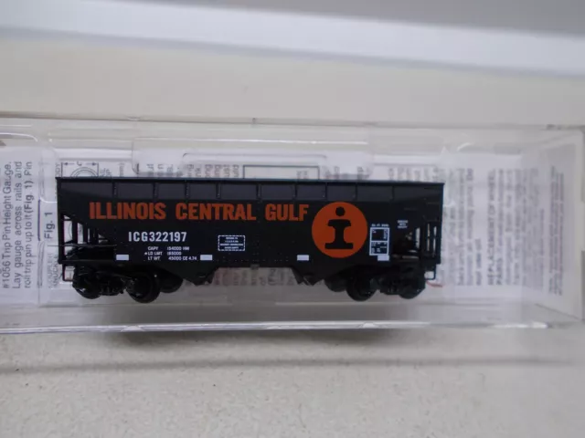 Micro-Trains-#05500140-Illnois Central Gulf-2-Bay Hopper #322197- N-Scale