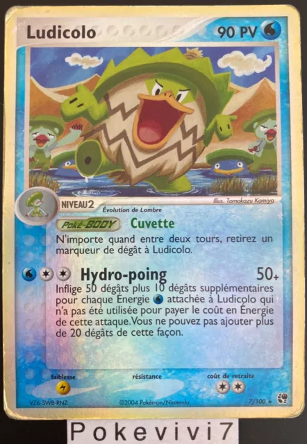 Pokemon Card LUDICOLO 7/100 Holo REVERSE Block EX Sandstorm FR
