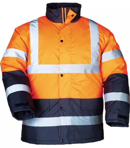 COVERGUARD Parka d'hiver de travail haute visibilité ROADWAY - Orange FLuo XL -