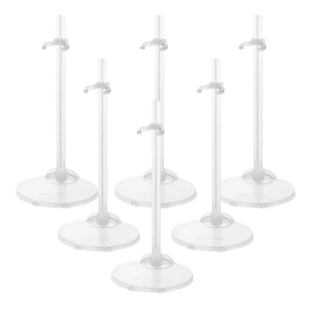 12 Pcs Transparent Doll Stands 10CM - Figure Display Rack