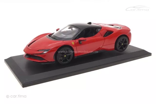 Ferrari SF90 Stradale Hybrid 1000hp 2019 rot Bburago 1:18 - VERPACKUNG DEFEKT!