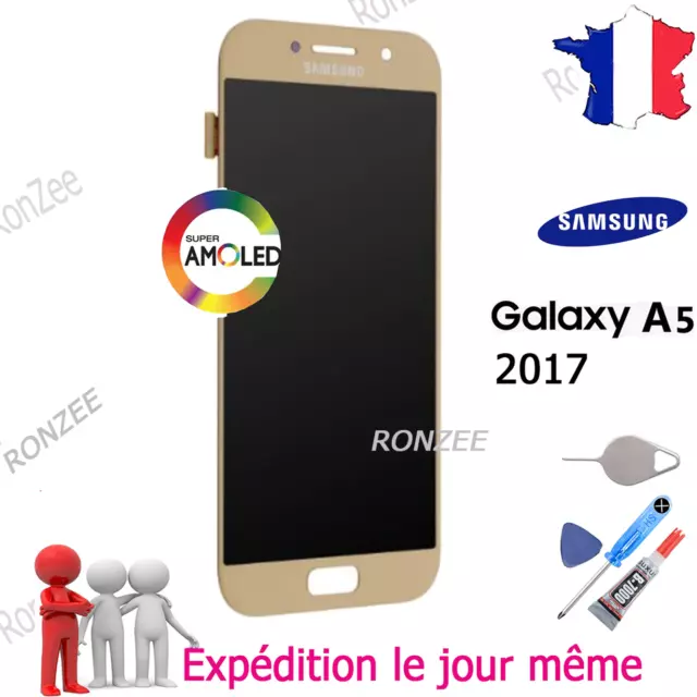 ✅ Ecran Tactile OLED Samsung Galaxy A5 2017 SM-A520F SM-A520Fn ✅ AVEC LOGO  Gold