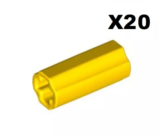 Lego ® Lot 20 Connecteur 2 L Jaune Yellow Connector Axle 59443 NEW