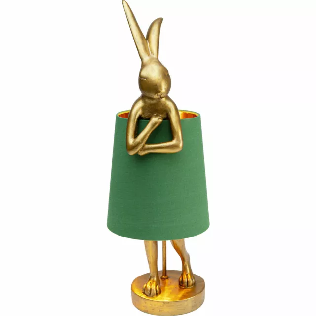 KARE Tischleuchte Animal Rabbit GoldGrün 68cm Gold