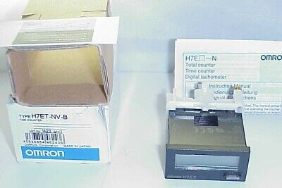 Omron H7Et-Nv-B Time Counter, 4.5-30Vdc, 7 Digits- New *Free Shipping*