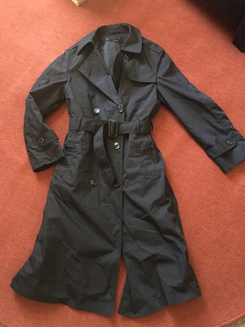 DSCP Black Wind/Waterproof Trench Coat, Detachable Liner, 12L Size, NEW MED-LG