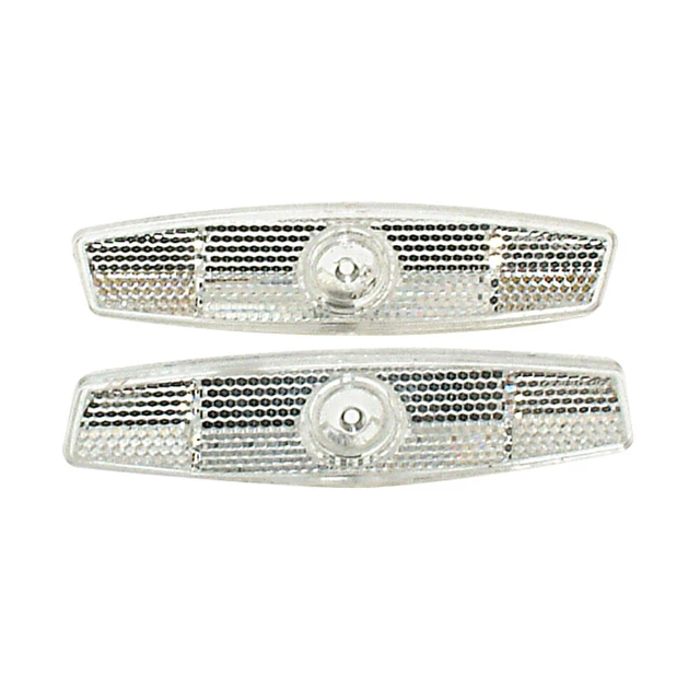 Oxford Bicycle Cycle Bike Spoke Reflectors No Packaging - Pair White