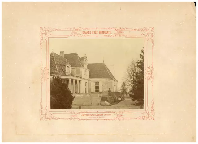 France, Pessac, Château Pape Clément, propriétaire M. Clerc Vintage print, tirag