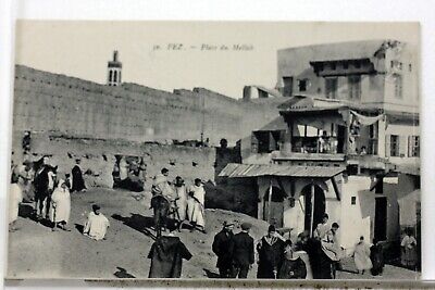 Morocco Fez Place of / The Mellah Judaica CPA Postcard 8812