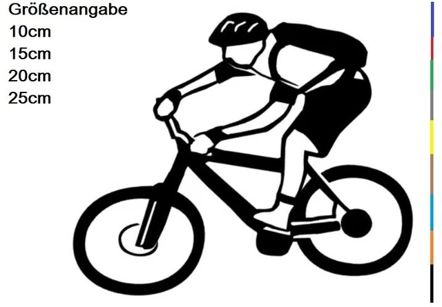 Autocollant Vélo/VTT Motif Mountainbike, Finition Mat, Autocollant 'Bike 081' Par Cut And Print