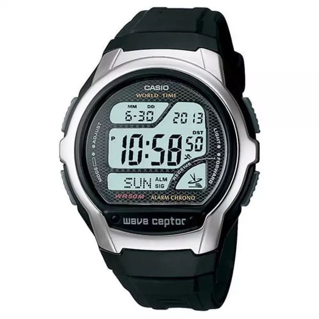 Casio Men's Watch Sport Digital Atomic World Time Watch with Resin Band