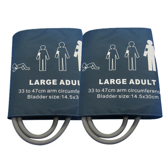 2pcs,Double Tube Blood Pressure Cuff For Large Adult Monitor Size:16.5*32cm