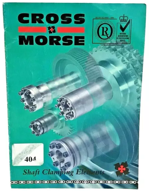 Vintage Cross Morse Shaft Clamping Elements Advertising Catalogue 1994