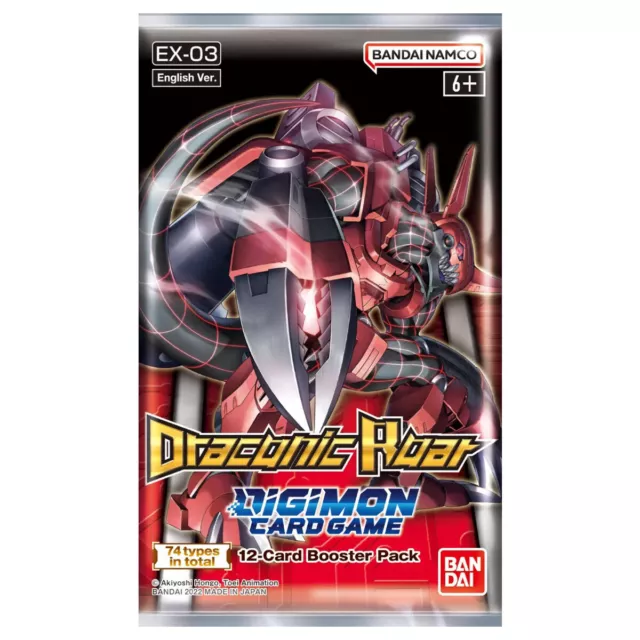 Digimon Karte Spiel EX-03 Draconic Roar Booster Packung (12 Karten) Brandneu