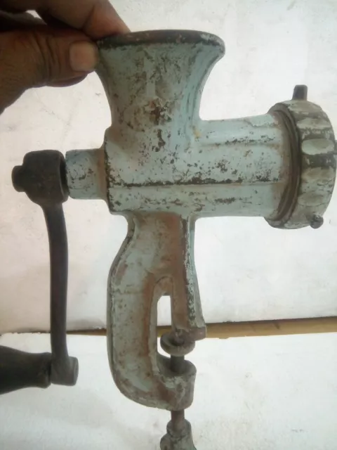 Old Vintage Cast Iron Meat Food Chopper Vtg Grinder Keystone 5