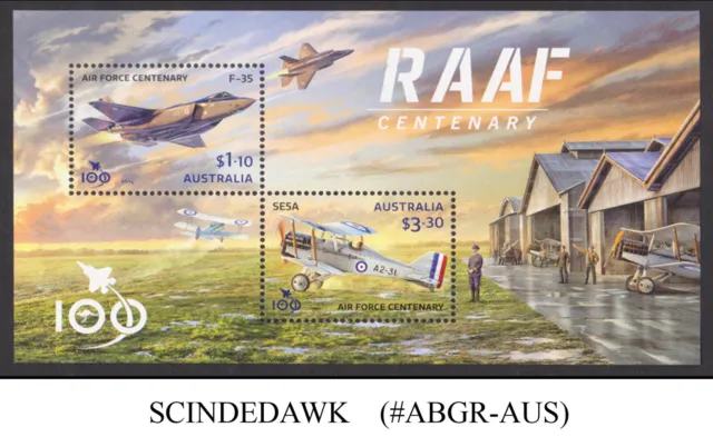 Australia 2021 Royal Australian Air Force Raaf Centenary / Aviation Min/Sht Mnh