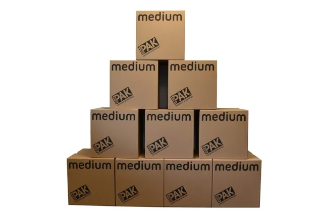 Medium Storage Boxes - Archive Cardboard Boxes with Handles, 64 litres