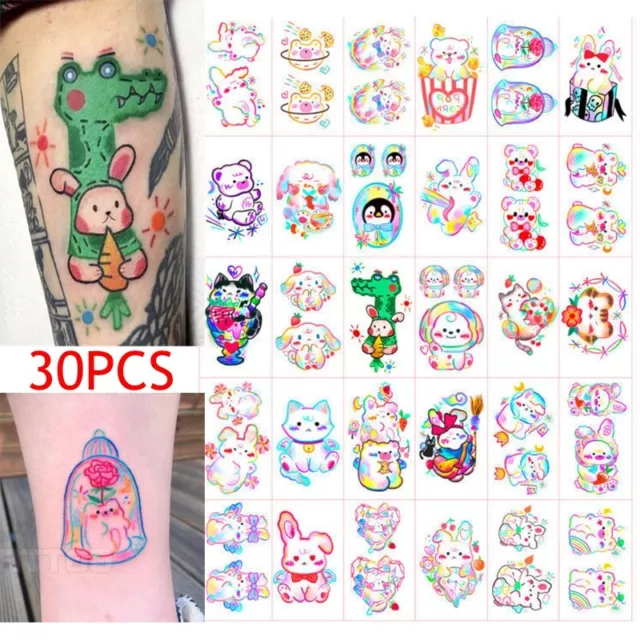 30pcs Enfants Tatouages Temporaires Stickers Garçons Filles Fête Mignon Prince 》