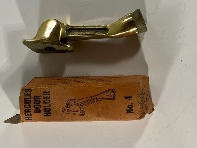 Brass Hercules Door Holder Original Box No 4 New Glynn Johnson